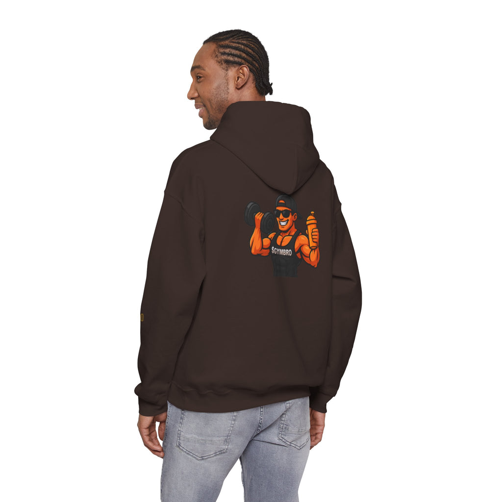 Weightlifter Logo Hoodie — Retro Muscle Gym Sweatshirt