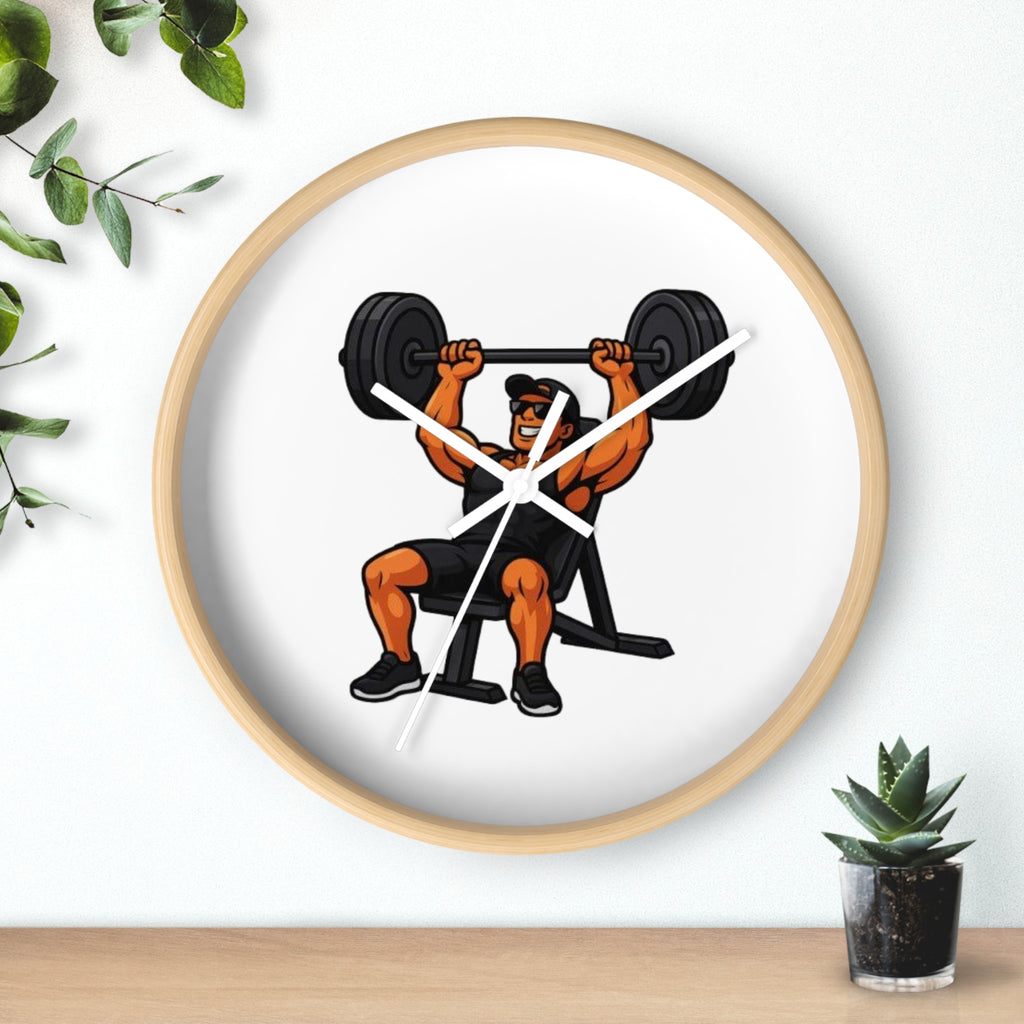 Weightlifter Wall Clock — Gym Decor Motivational Fitness Clock