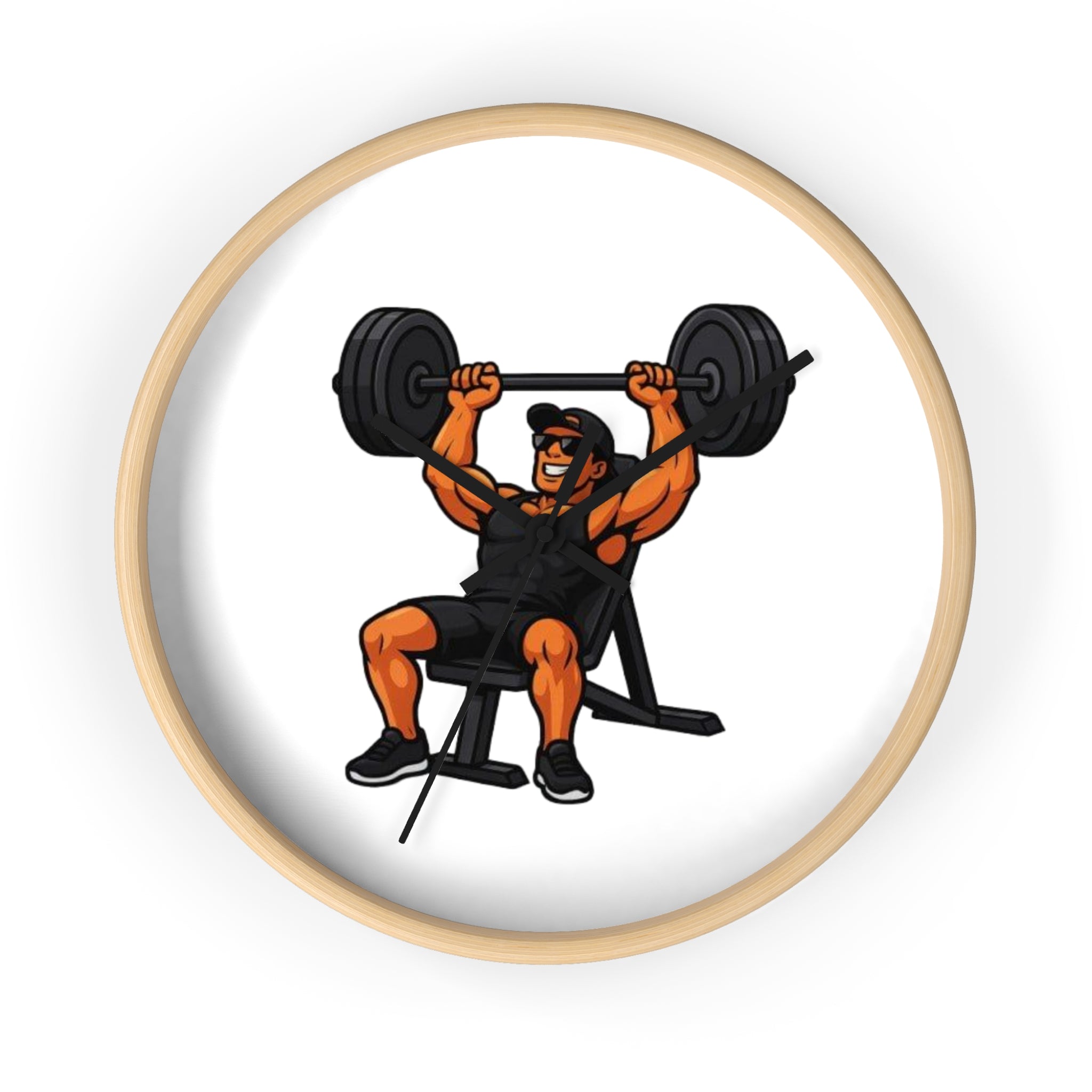 Weightlifter Wall Clock — Gym Decor Motivational Fitness Clock