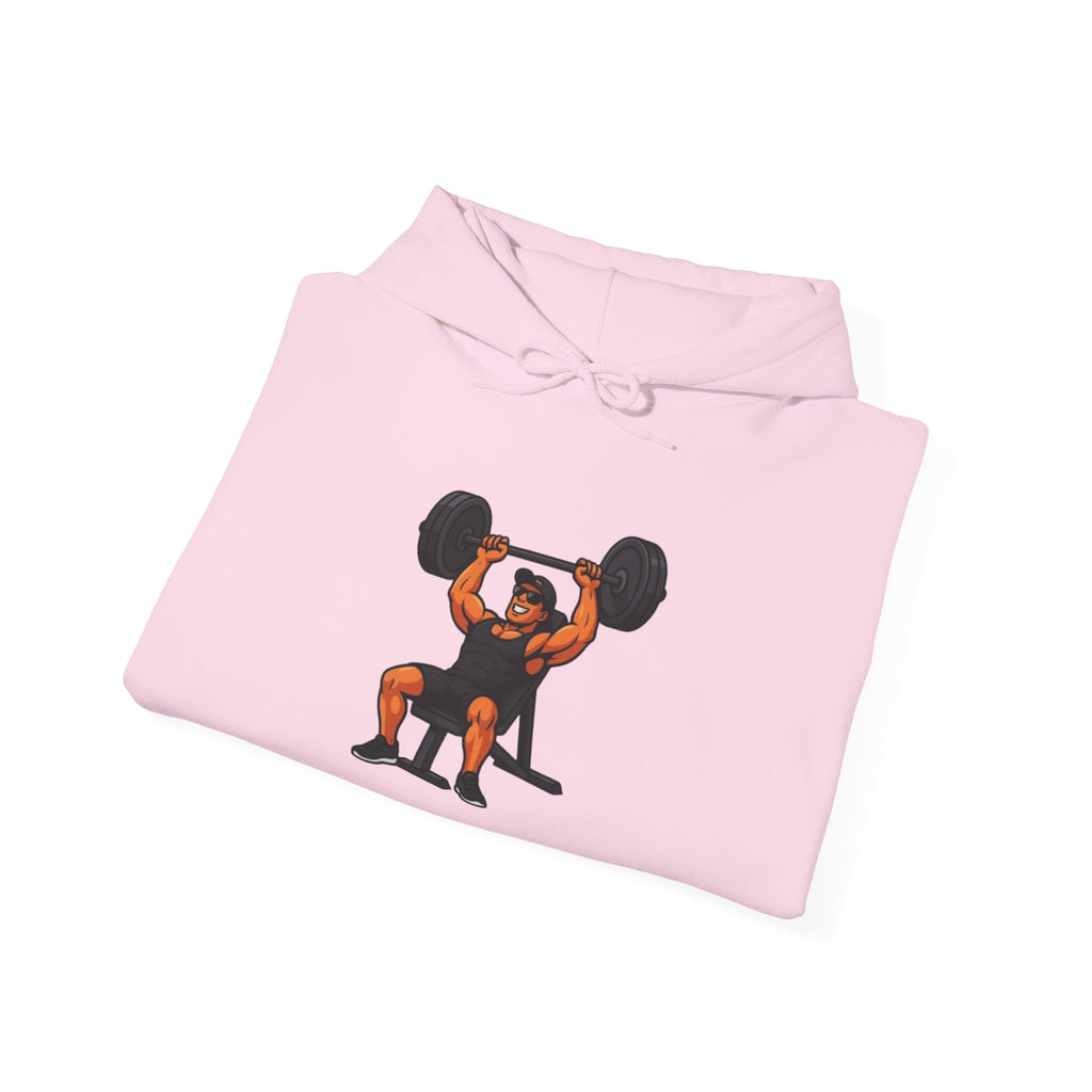 Weightlifter Logo Hoodie — Retro Muscle Gym Sweatshirt