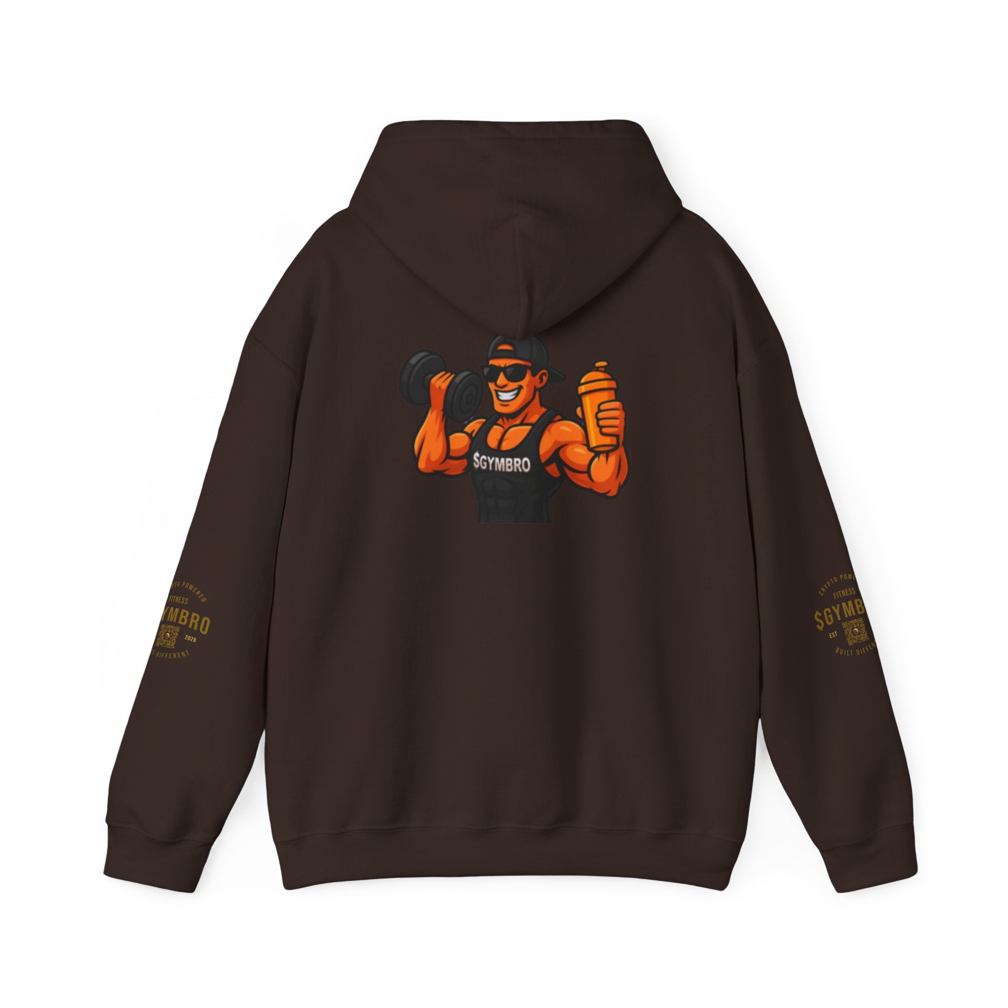 Weightlifter Logo Hoodie — Retro Muscle Gym Sweatshirt