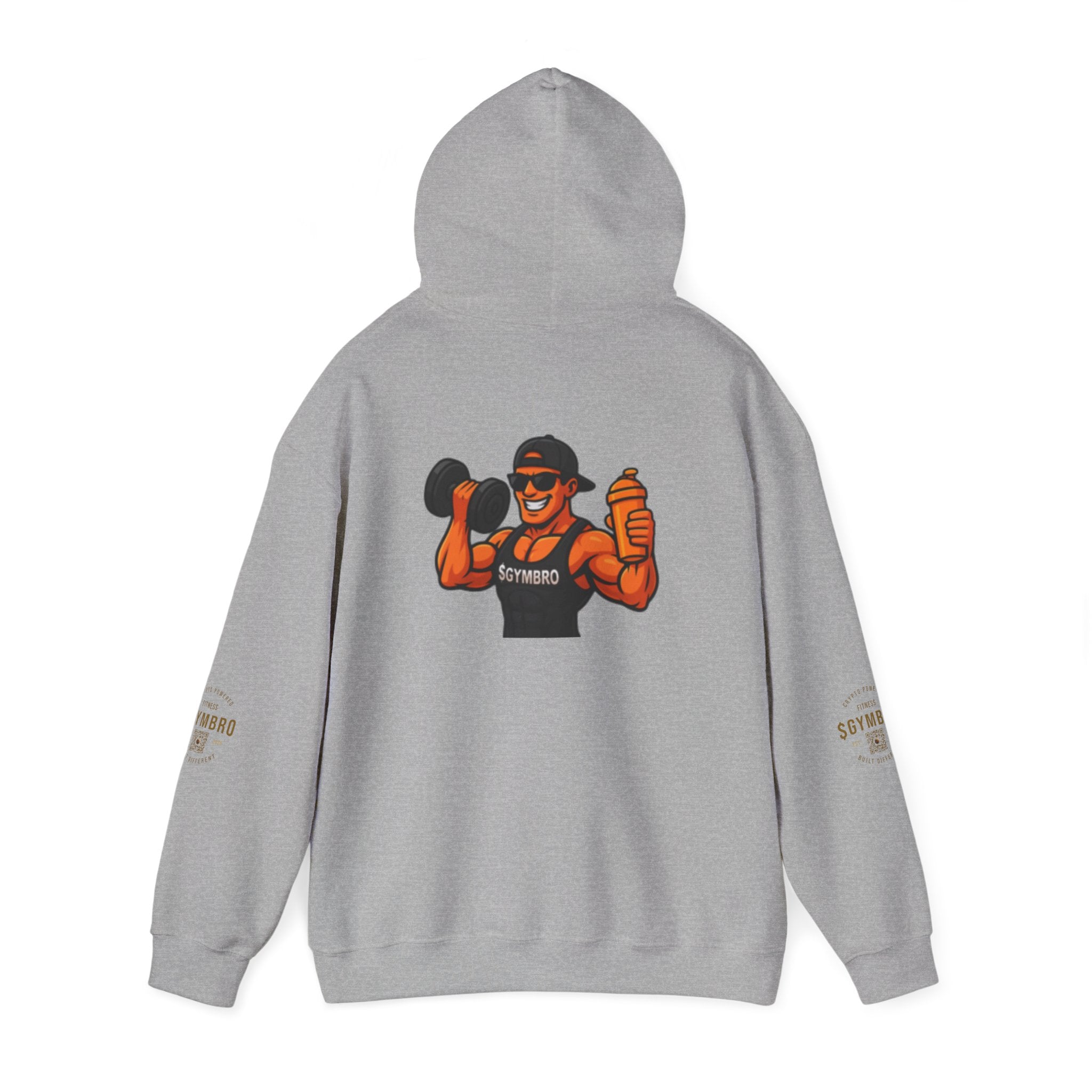Weightlifter Logo Hoodie — Retro Muscle Gym Sweatshirt