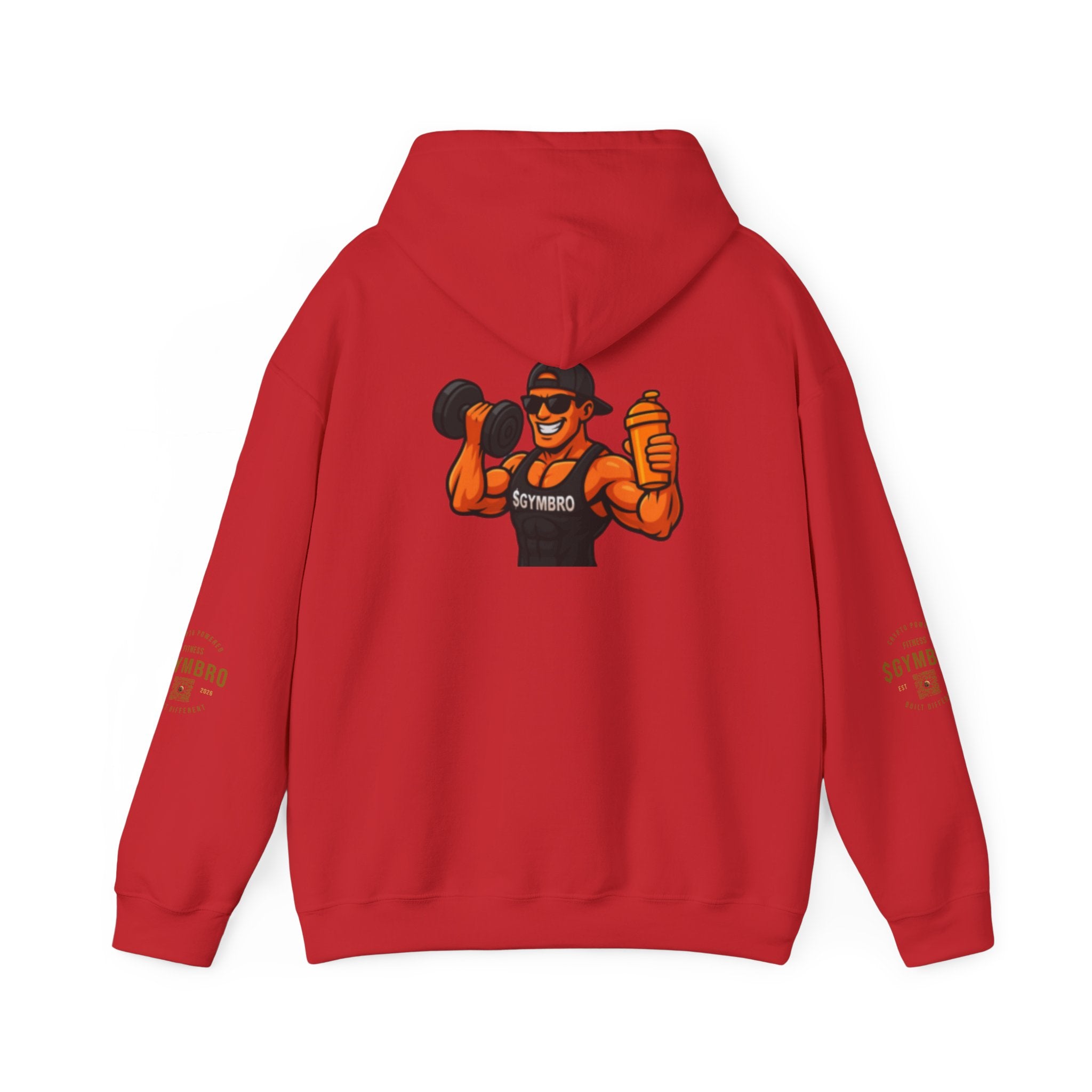 Weightlifter Logo Hoodie — Retro Muscle Gym Sweatshirt