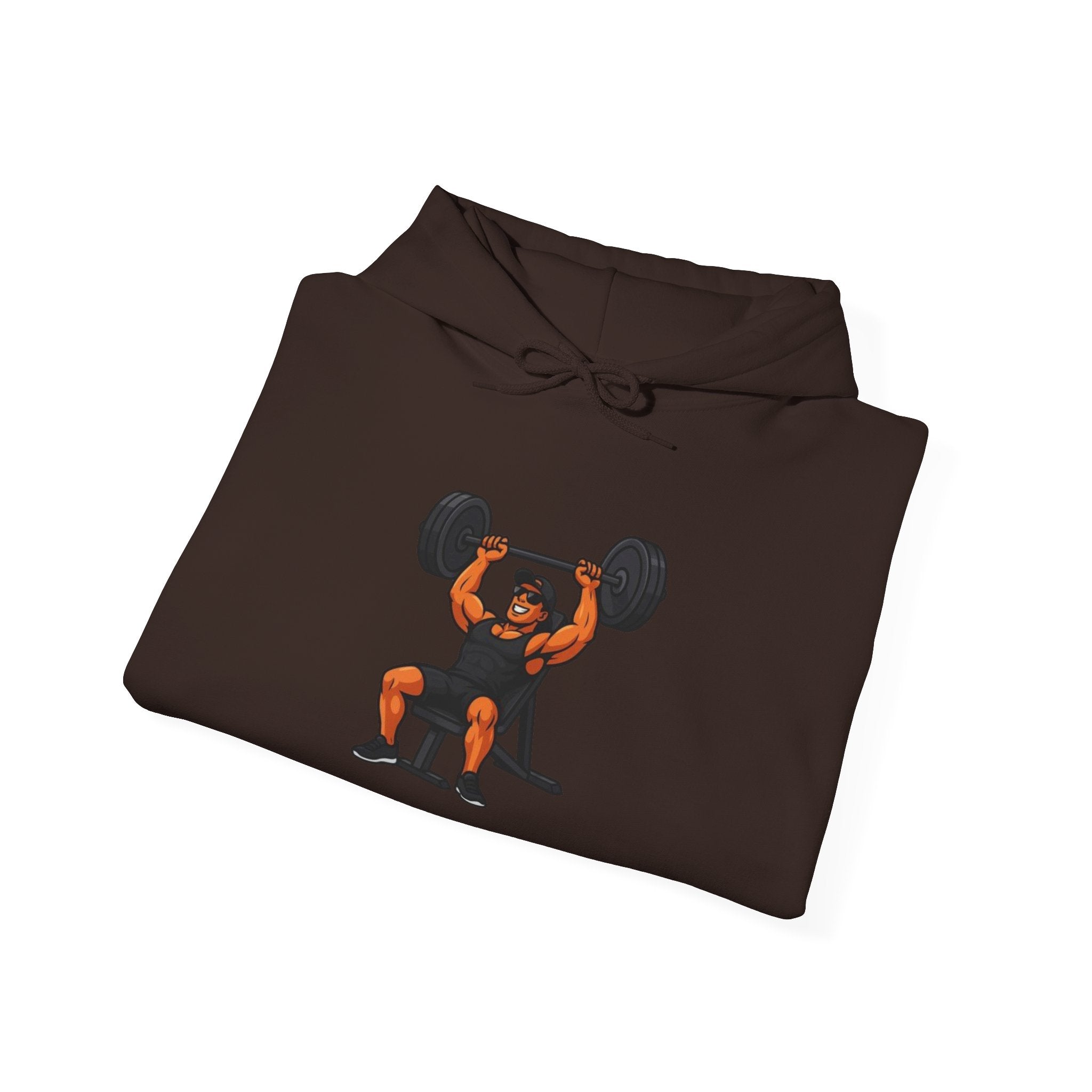 Weightlifter Logo Hoodie — Retro Muscle Gym Sweatshirt