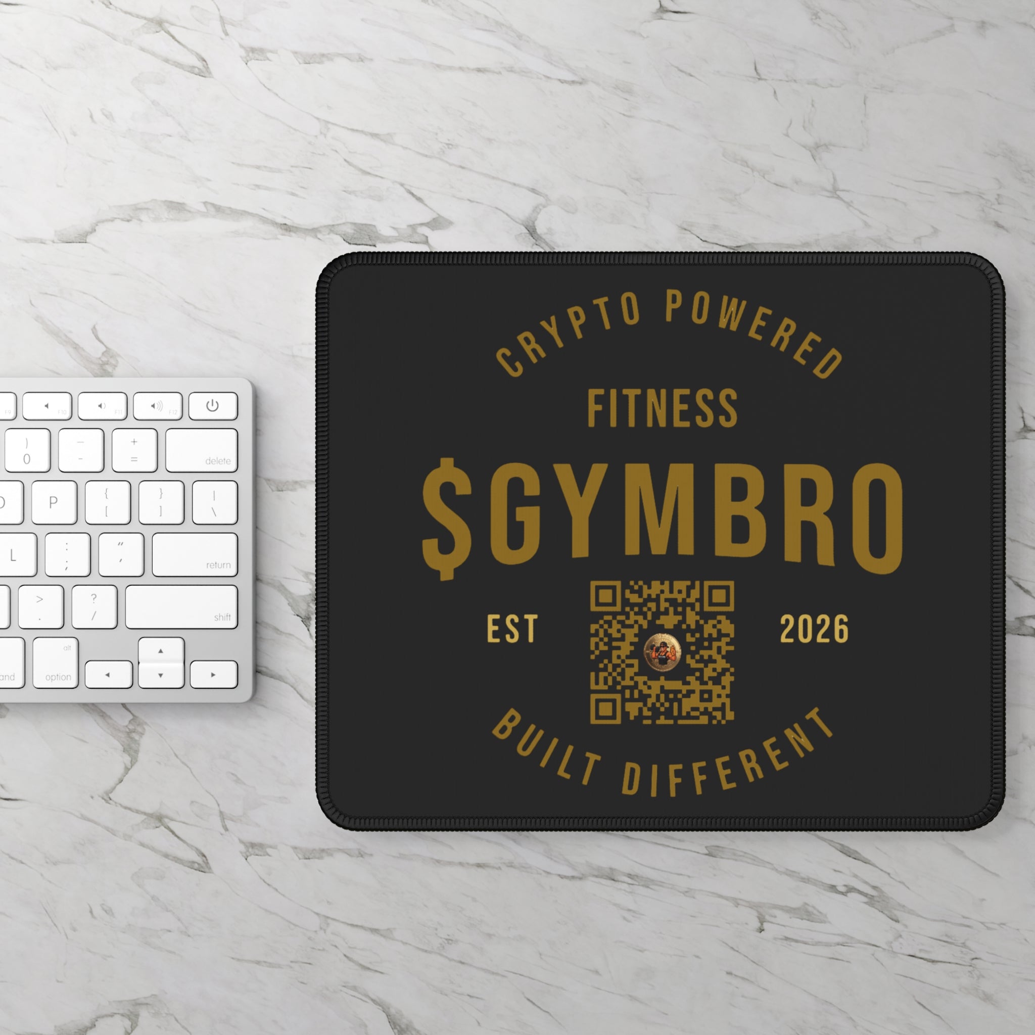 Gaming Mouse Pad — GYMBRO Crypto-Powered Fitness Mouse Pad (Built Different)