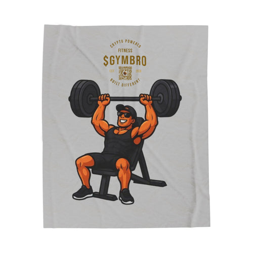 Fitness 'Gym Bro' Velveteen Plush Blanket — Funny Weightlifting Throw for Gym Lovers