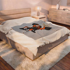 Fitness 'Gym Bro' Velveteen Plush Blanket — Funny Weightlifting Throw for Gym Lovers