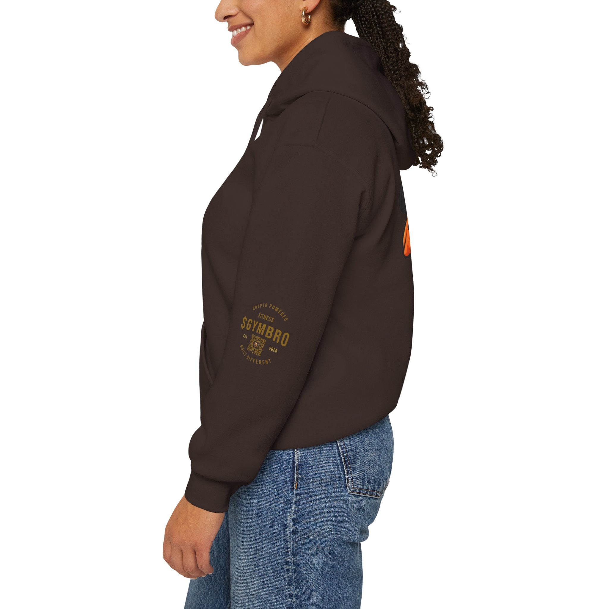 Weightlifter Logo Hoodie — Retro Muscle Gym Sweatshirt
