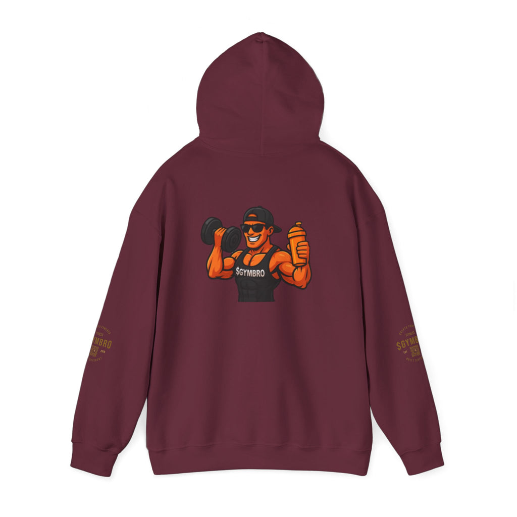 Weightlifter Logo Hoodie — Retro Muscle Gym Sweatshirt