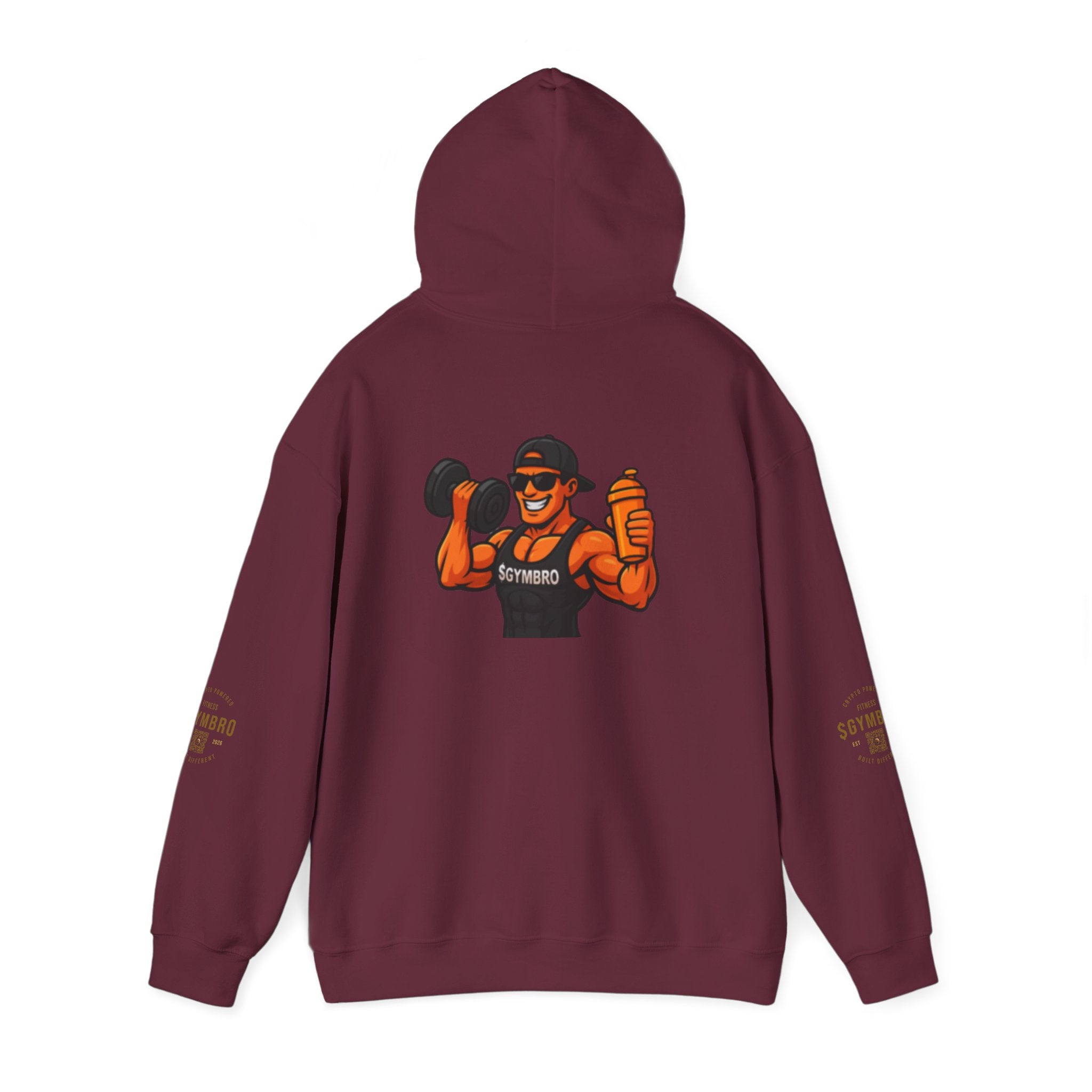 Weightlifter Logo Hoodie — Retro Muscle Gym Sweatshirt