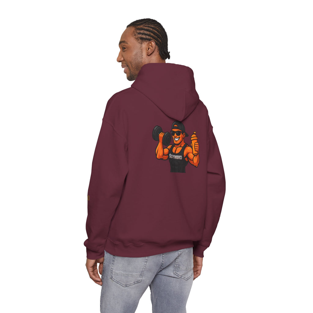 Weightlifter Logo Hoodie — Retro Muscle Gym Sweatshirt