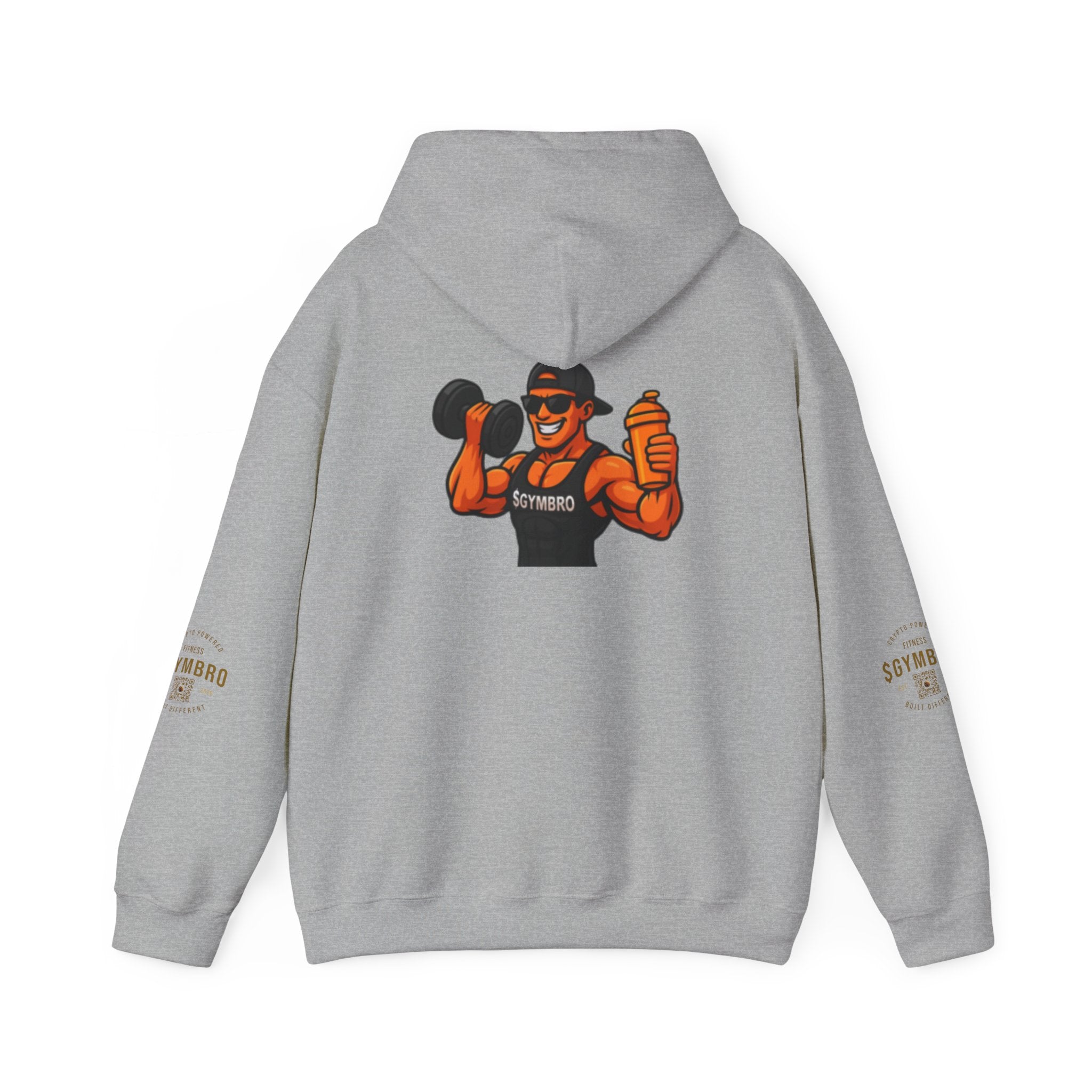 Weightlifter Logo Hoodie — Retro Muscle Gym Sweatshirt