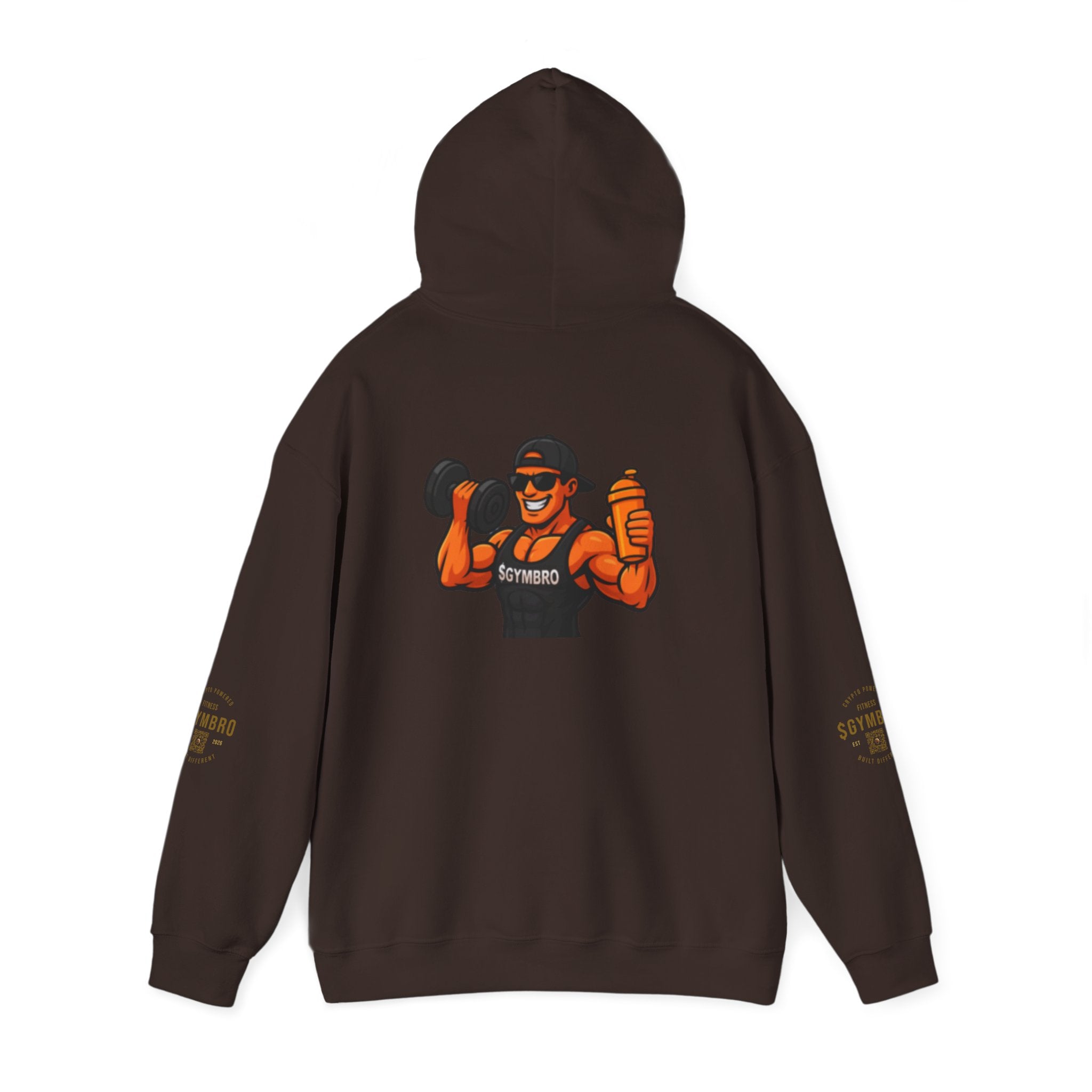 Weightlifter Logo Hoodie — Retro Muscle Gym Sweatshirt