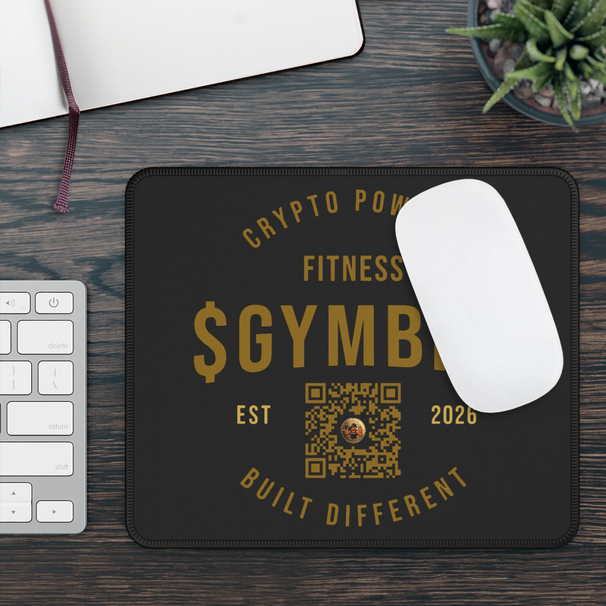 Gaming Mouse Pad — GYMBRO Crypto-Powered Fitness Mouse Pad (Built Different)