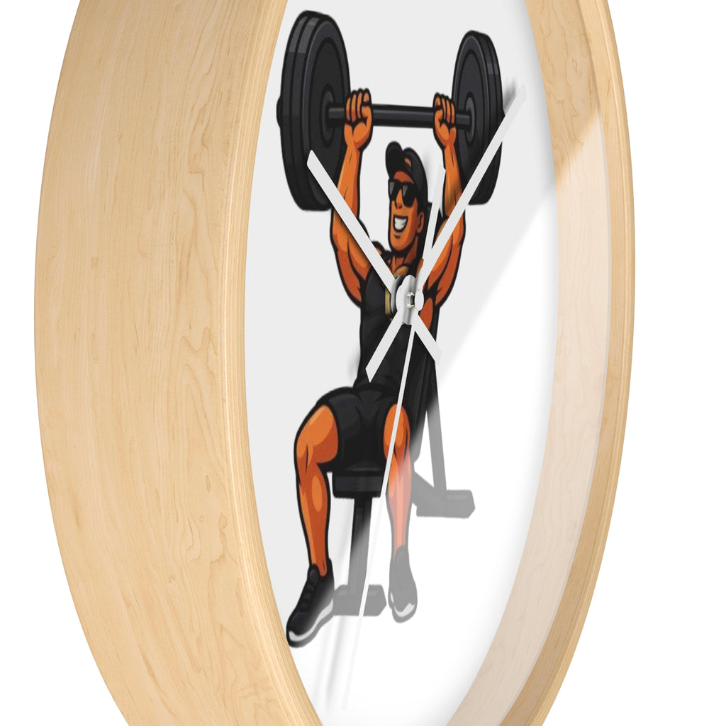 Weightlifter Wall Clock — Gym Decor Motivational Fitness Clock