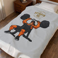 Fitness 'Gym Bro' Velveteen Plush Blanket — Funny Weightlifting Throw for Gym Lovers