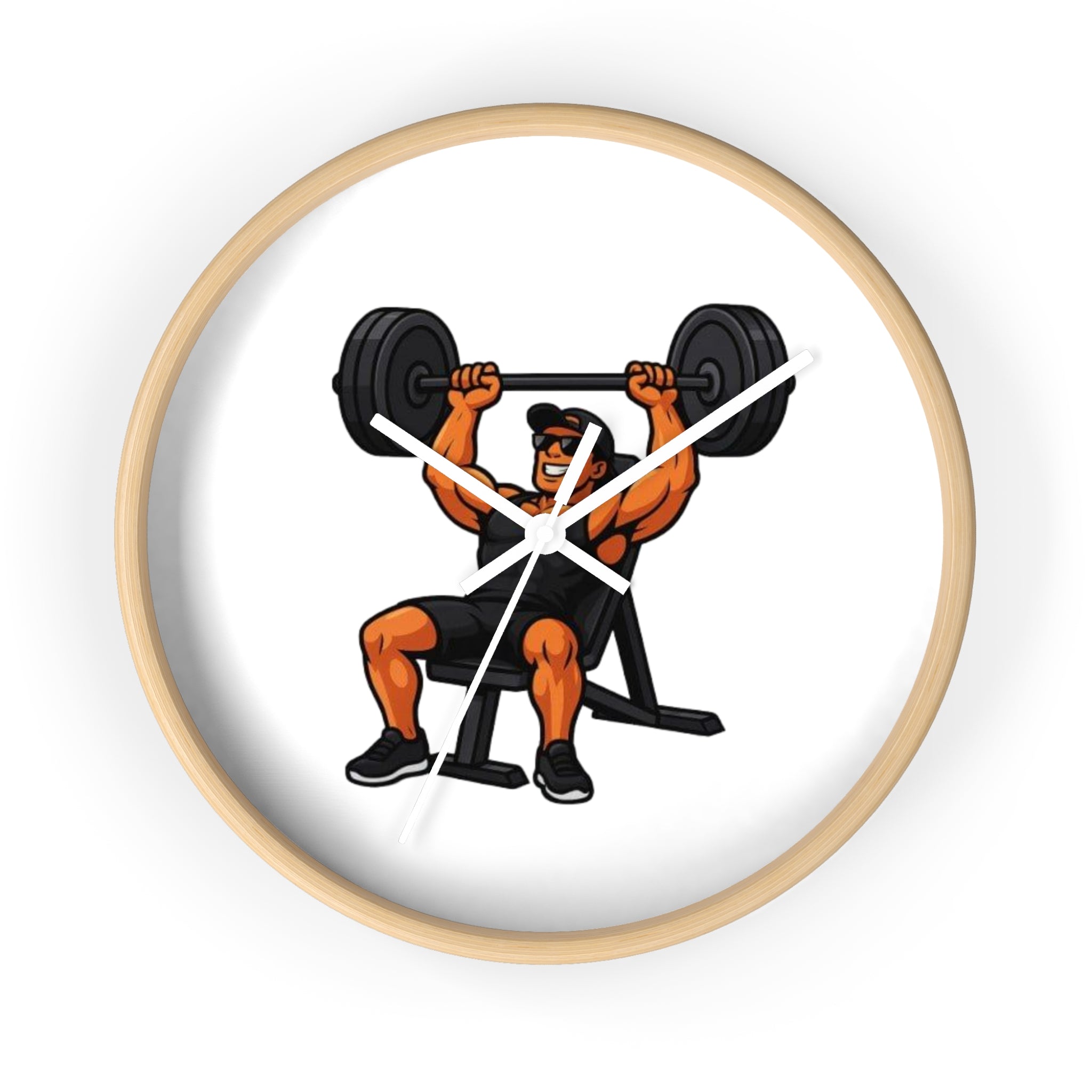 Weightlifter Wall Clock — Gym Decor Motivational Fitness Clock