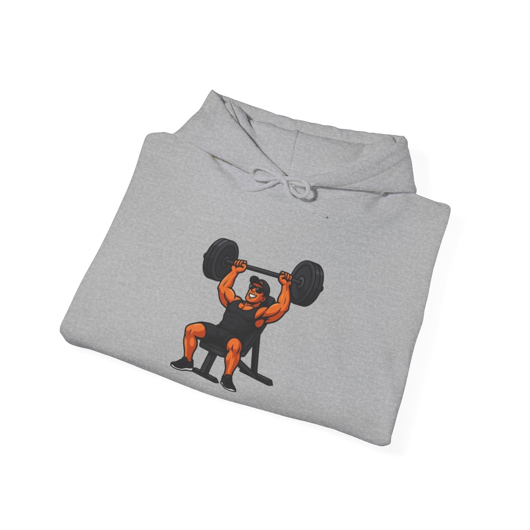 Weightlifter Logo Hoodie — Retro Muscle Gym Sweatshirt
