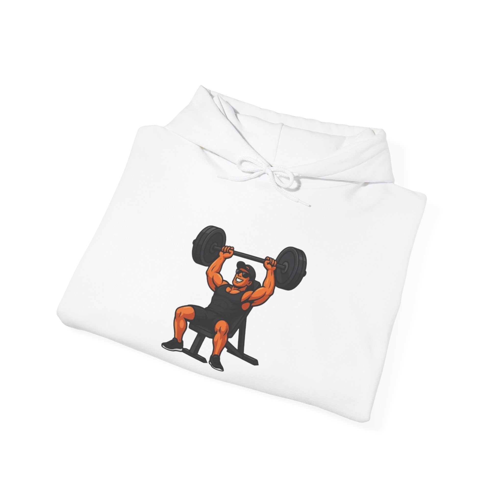Weightlifter Logo Hoodie — Retro Muscle Gym Sweatshirt
