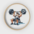 Weightlifter Wall Clock — Gym Decor Motivational Fitness Clock